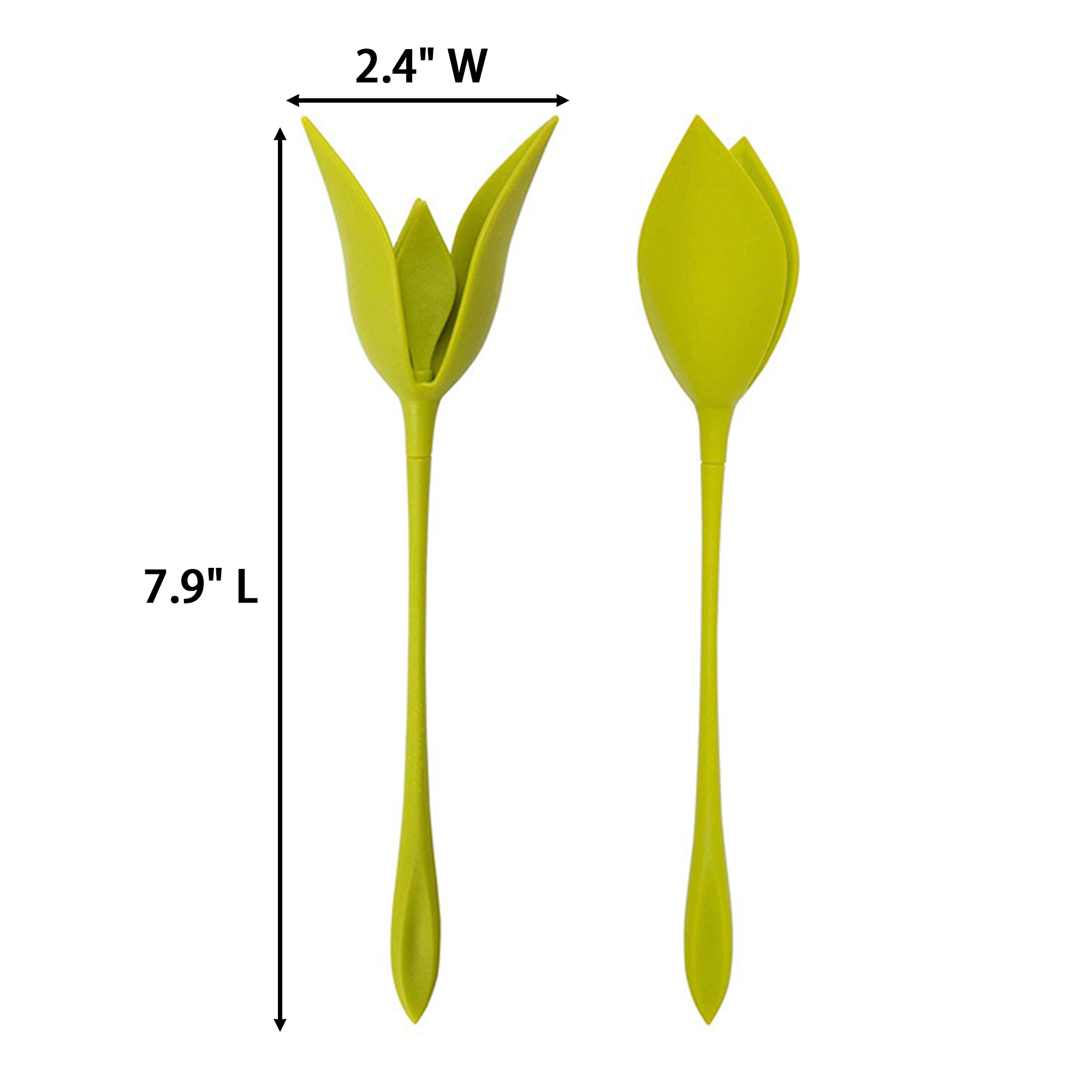 Green Stem Napkin Ring Set 7.9" Length x 2.4" Width 2