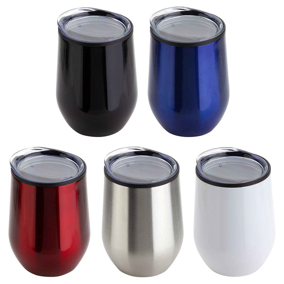 Onyx 12 oz Stainless Steel/Polypropylene Wine Goblet 19