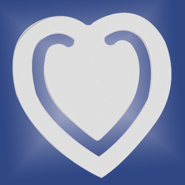 SILVER PLATED BRASS HEART BOOKMARKER 2