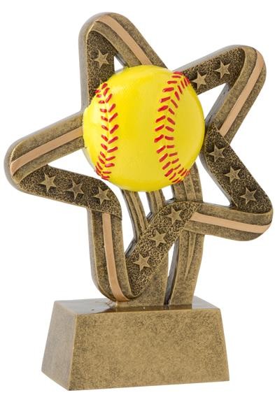 6" Softball Star Resin Award 2