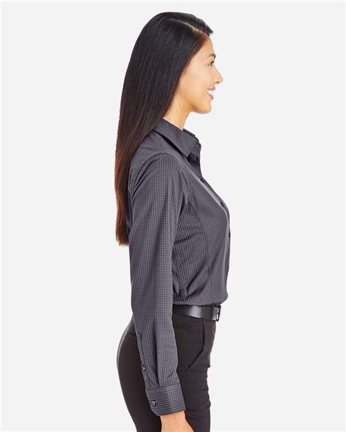 Women's CrownLux Performance® Tonal Mini Check Woven Dress Shirt - DG535W 18