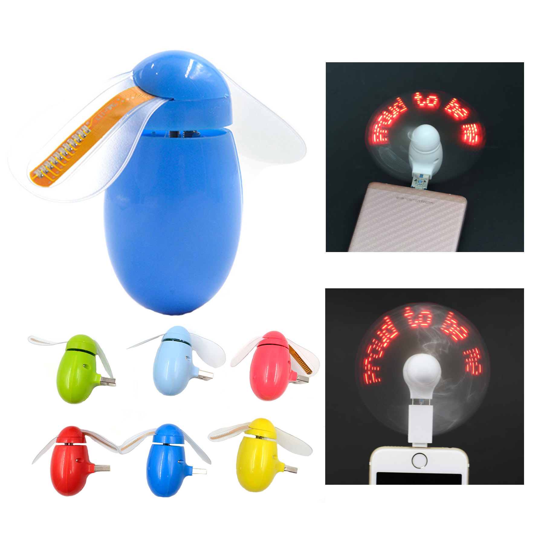 USB LED Flashing Phone Mini Fan 1