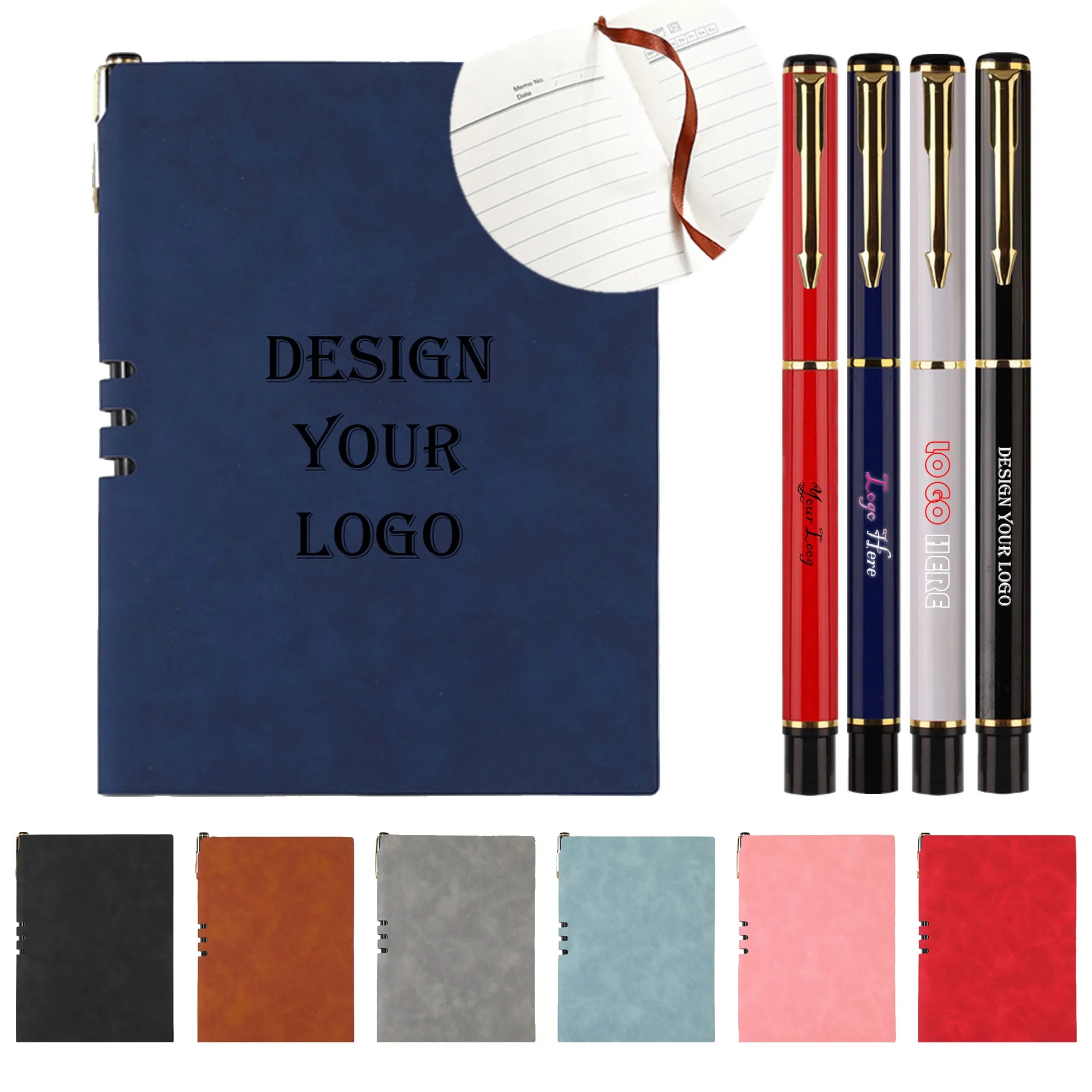 A5 Size Faux Leather Notebook With Metal Pen 3