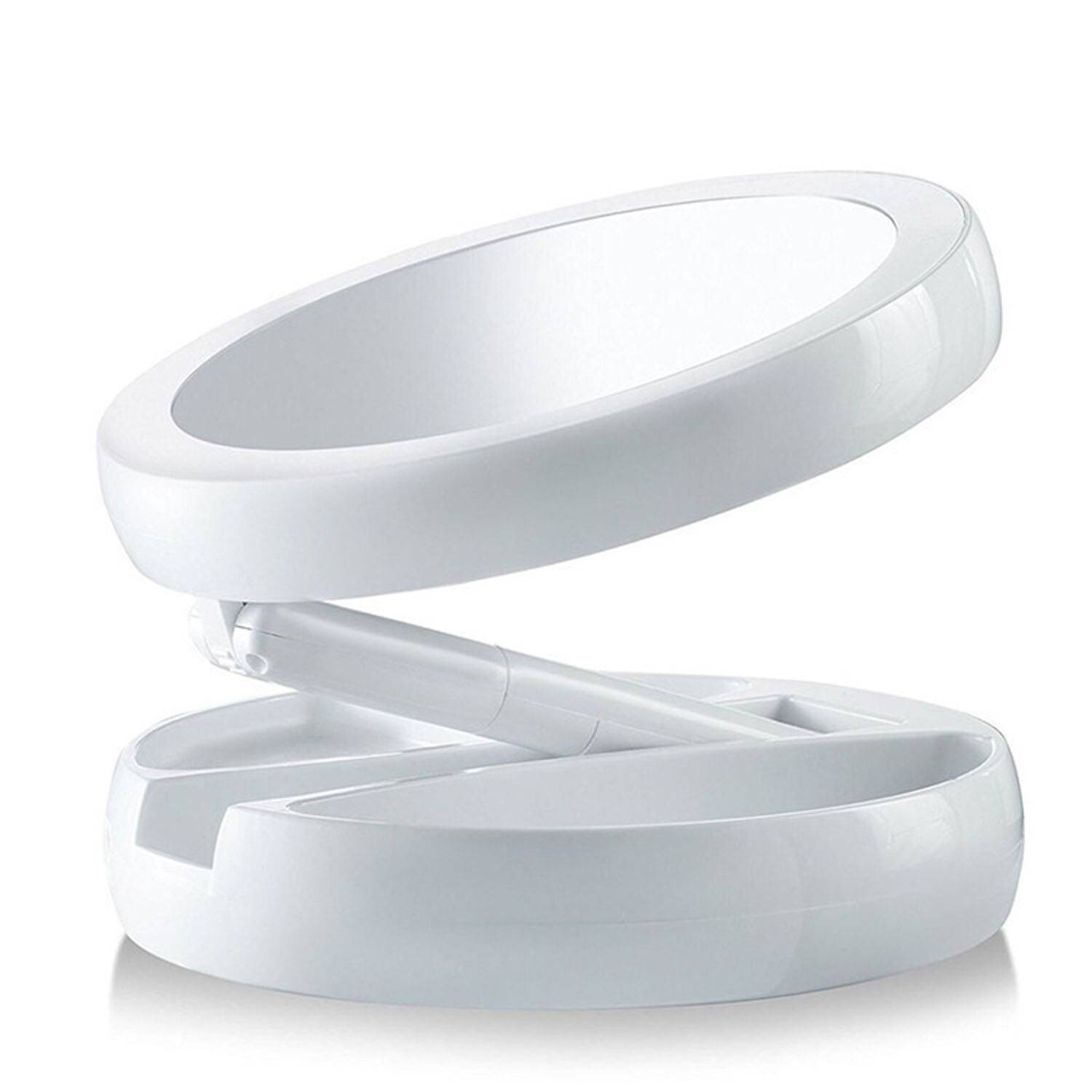 USB Rechargeable Double-Sided Foldable LED Makeup Mirror 3