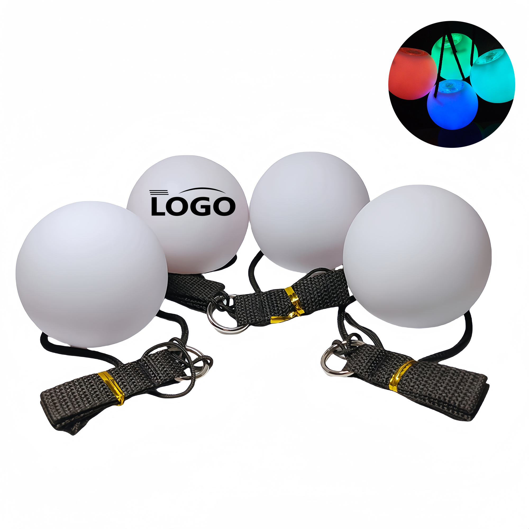 LED colorful luminous sports fitness rubber ball 2