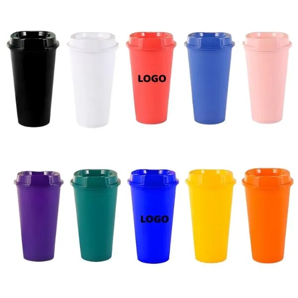 16oz Colorful Plastic Cup - Vibrant Reusable Drinkware 1
