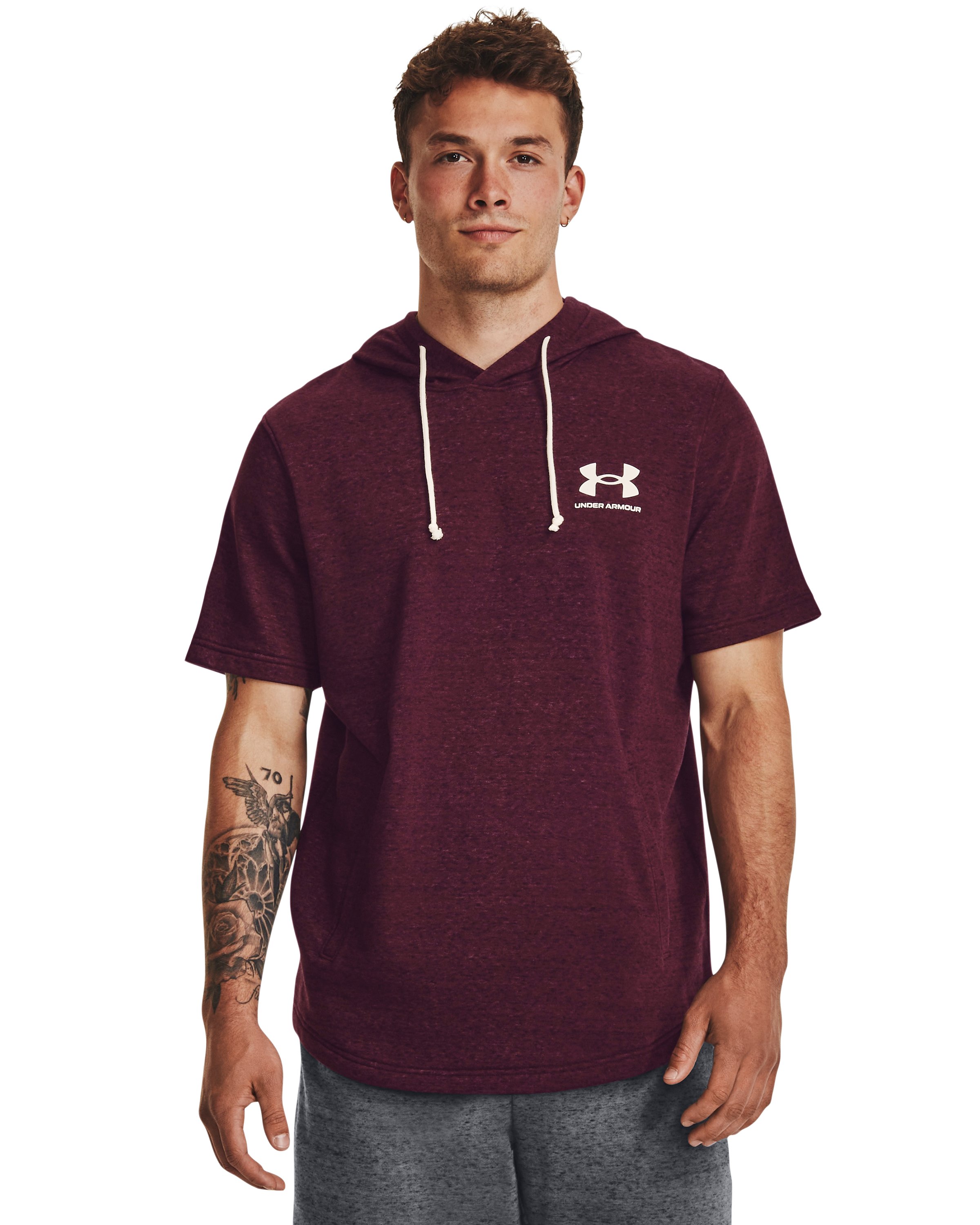 UA Rival Terry Men's Short Sleeve Hoodie 6