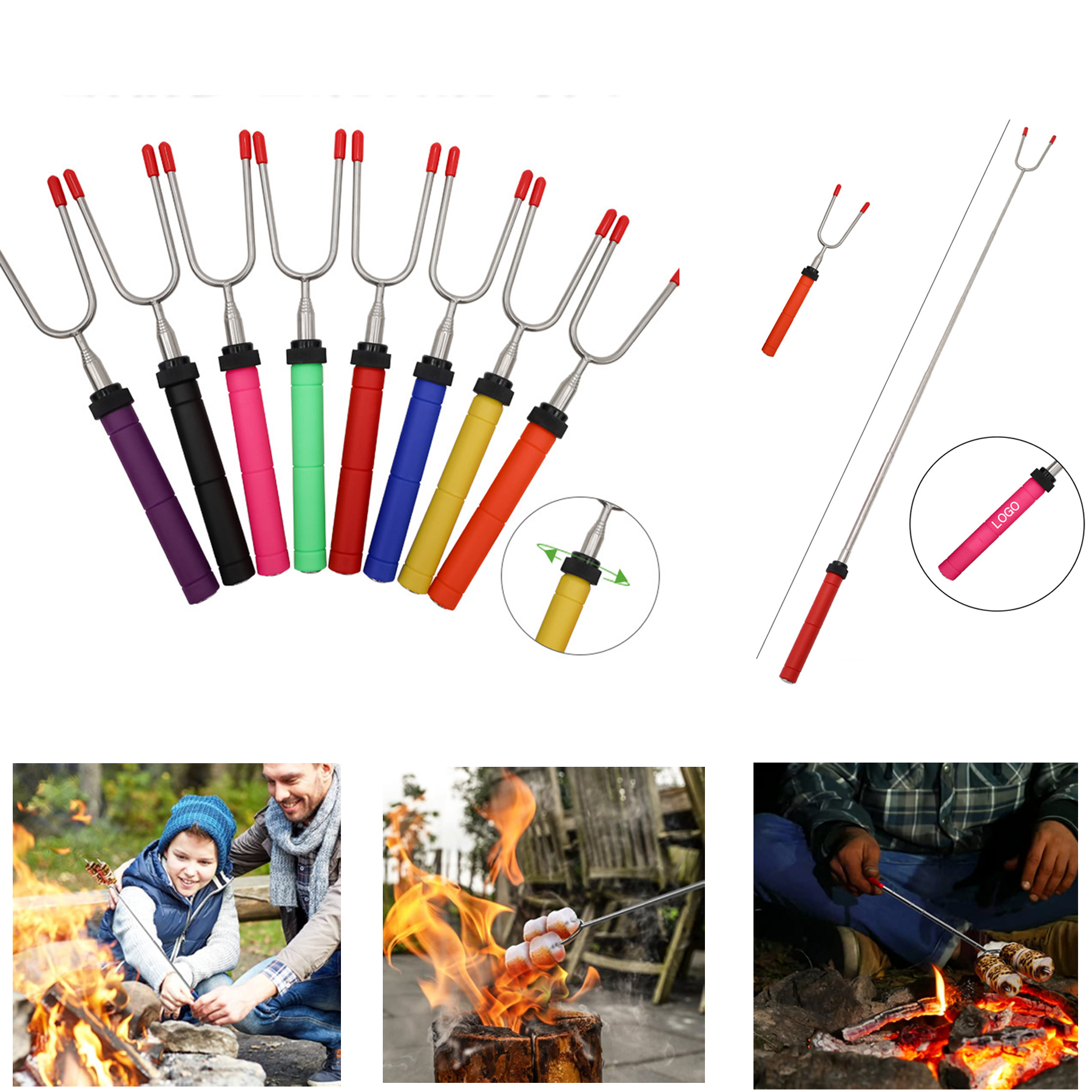 Roasting Sticks Telescopic Fork 2