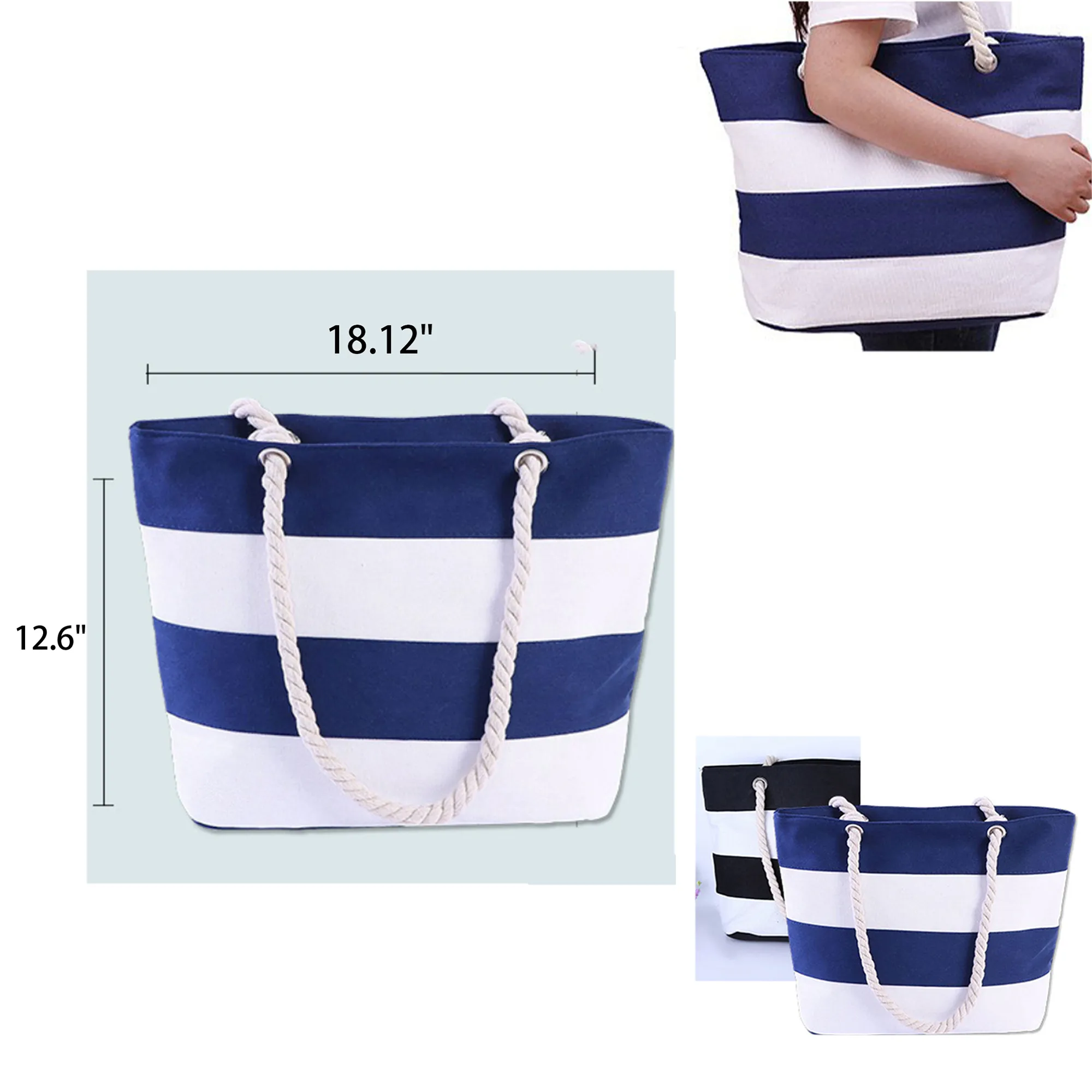 Cotton Canvas Boat Tote, custom tote bag with logo imprint 2