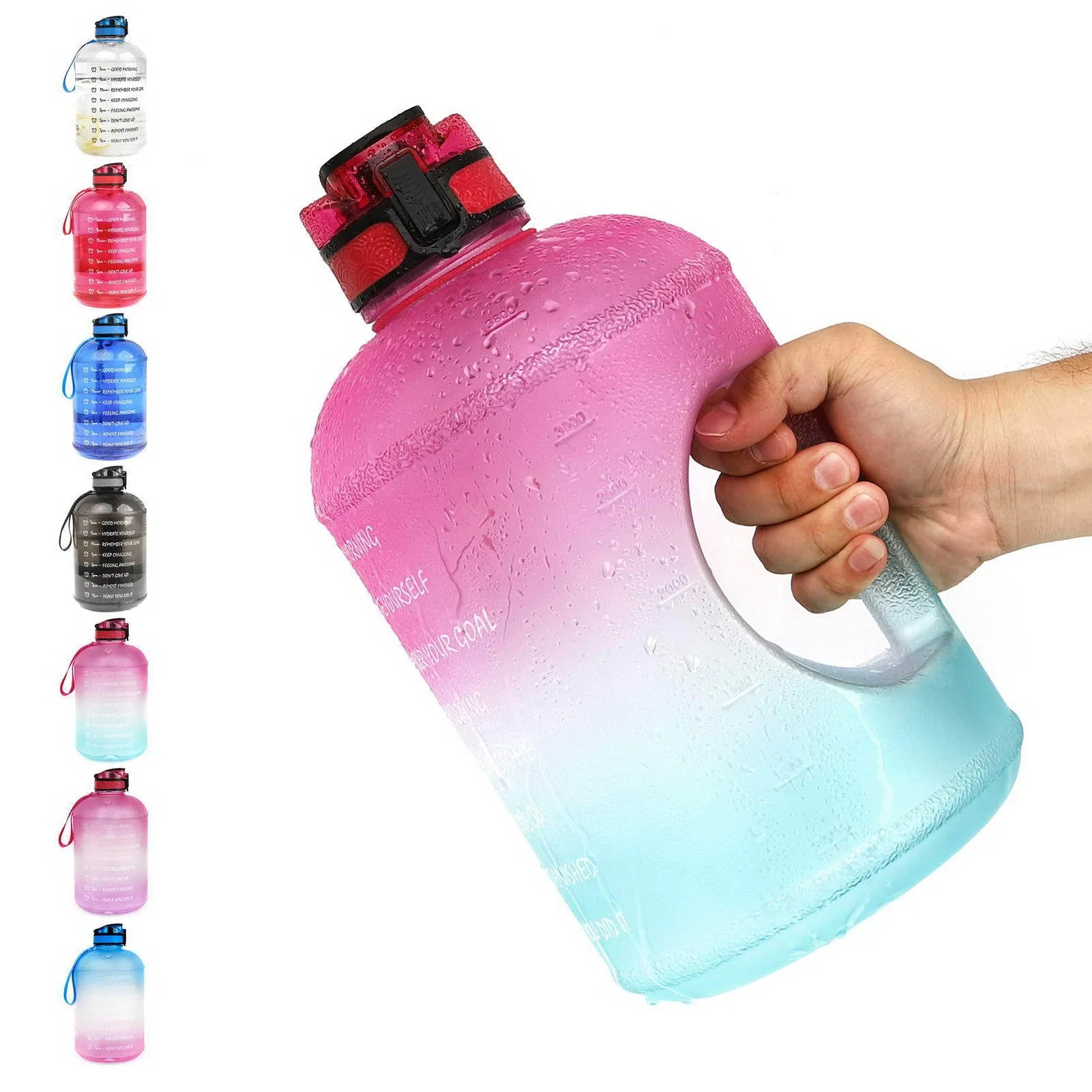 Large 1 Gallon Motivational Water Bottle 8