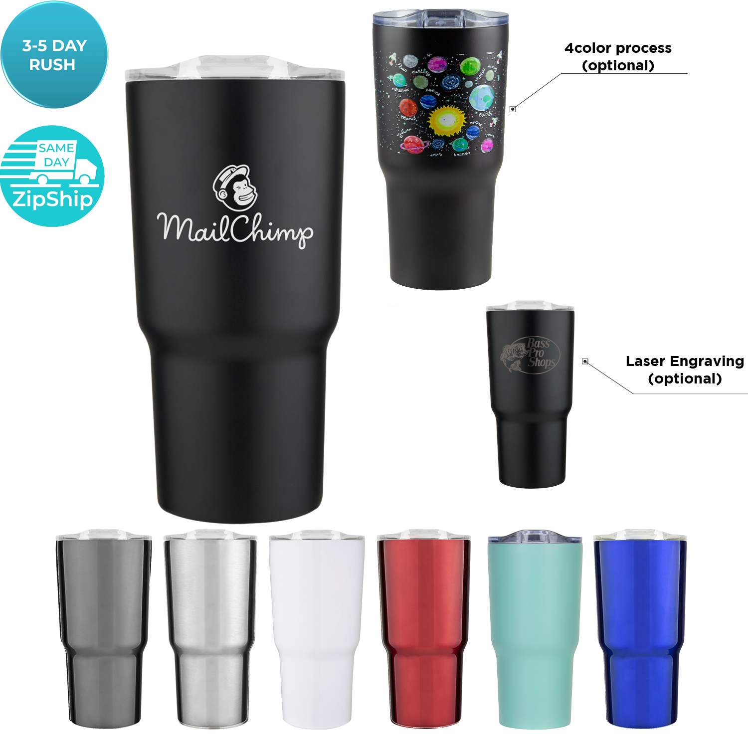 20 oz Chimp Double Wall Stainless Vacuum Tumbler 10