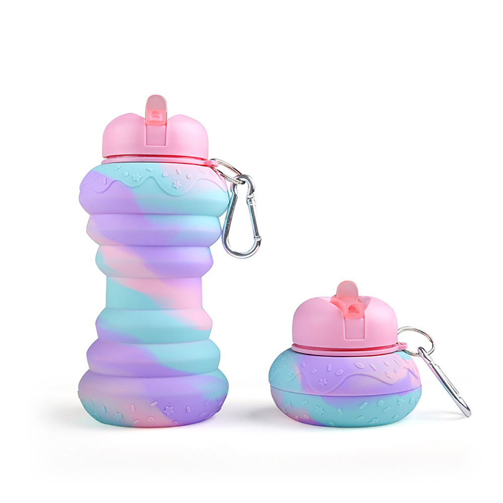 16 oz Silicone Creative Gradient Foldable Bottle 4