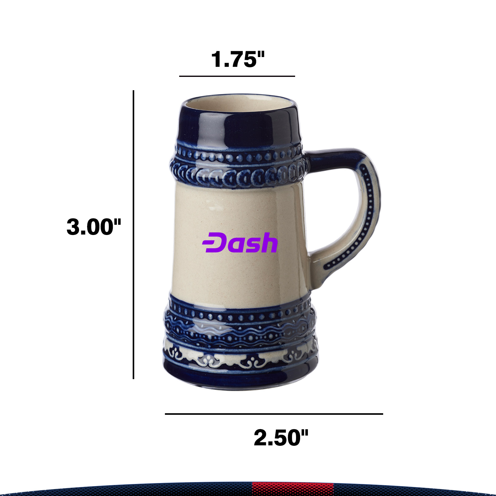 2 Oz. Roxa Ceramic Beer Mug 6