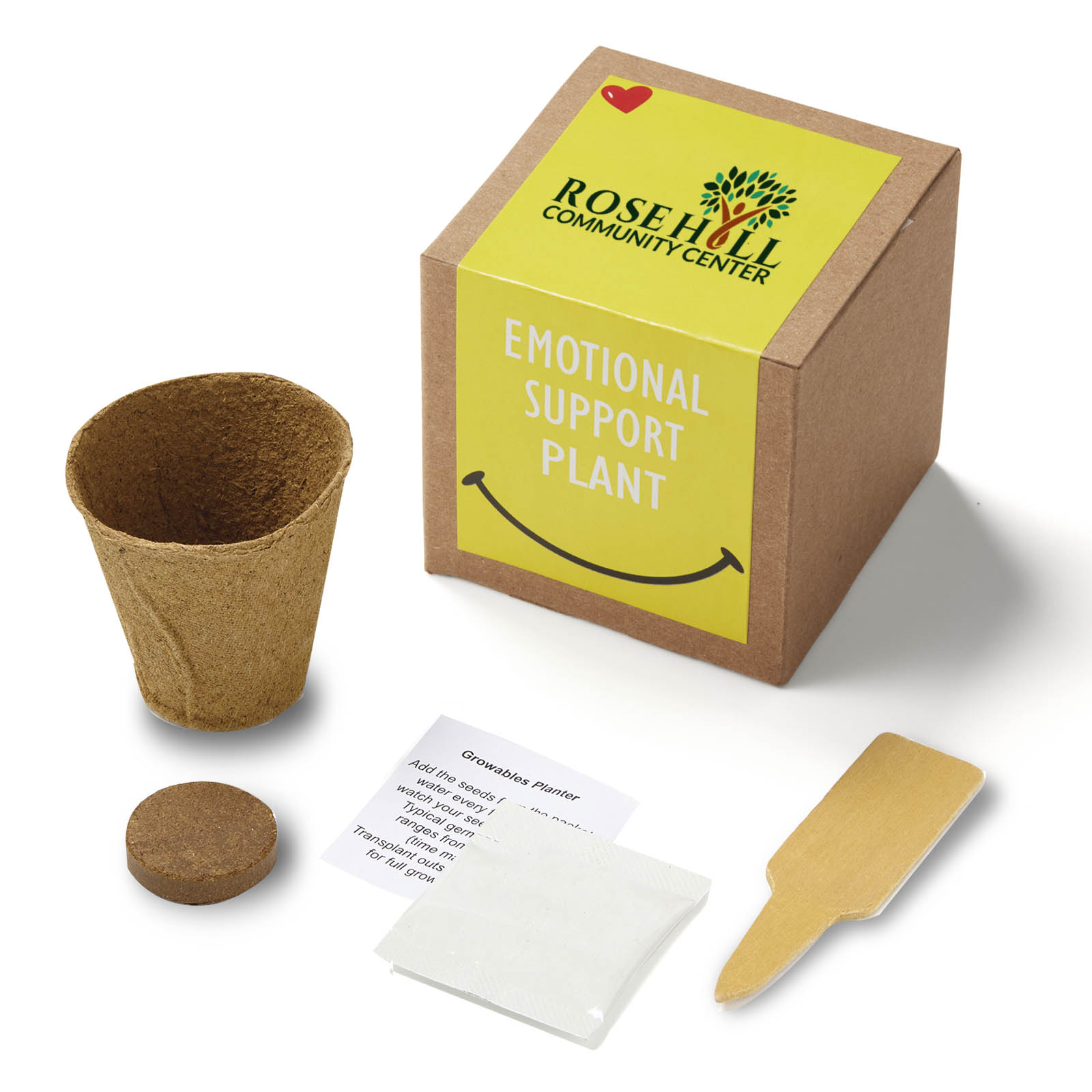 Inspirational Emotional Support Planter in Kraft Gift Box 1