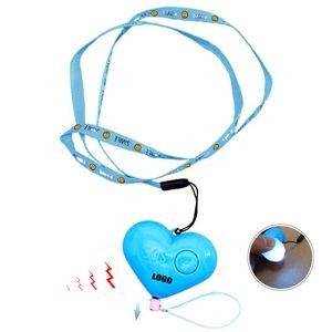 Lanyard Heart Safety Alarm Keychain With LED Light And 120DB Panic Sound 1