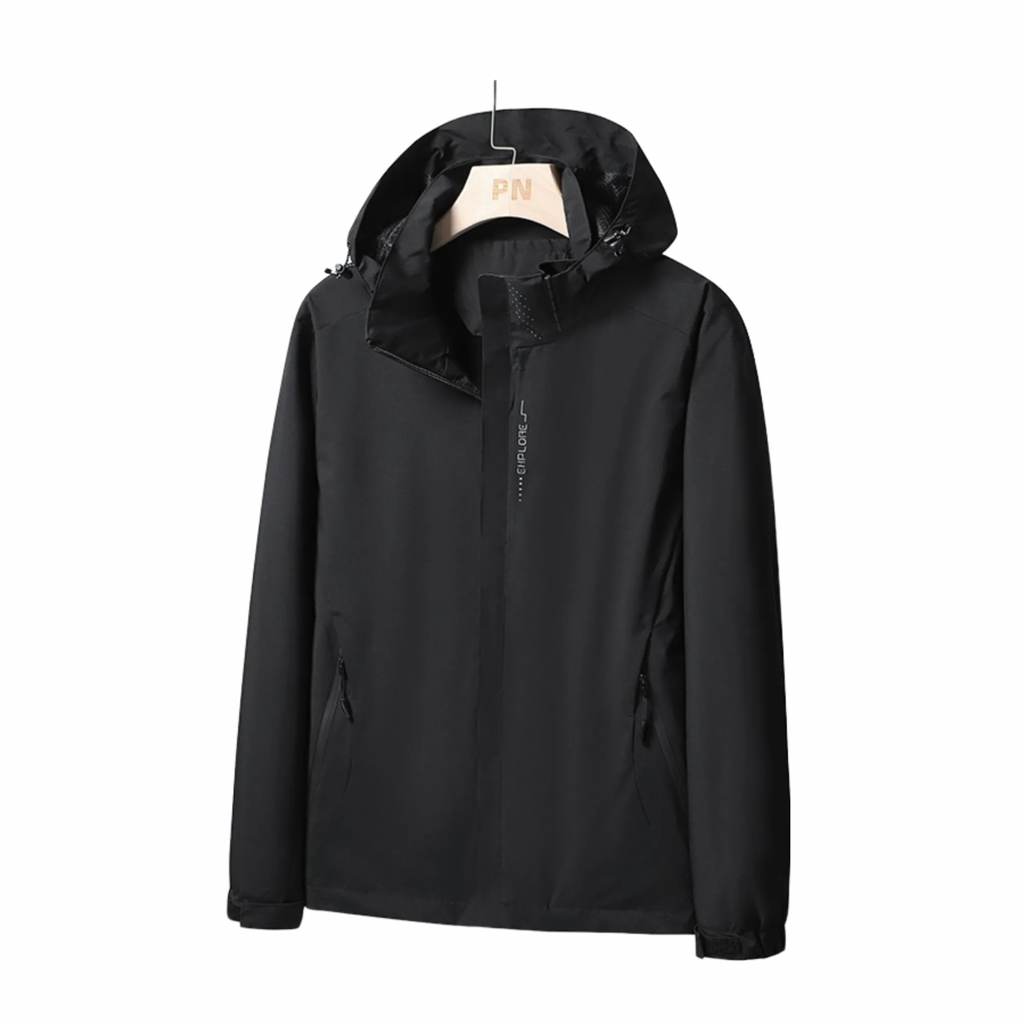 Unisex Outdoor Hooded Single-Layer 3-Proof Hiking Jacket 6