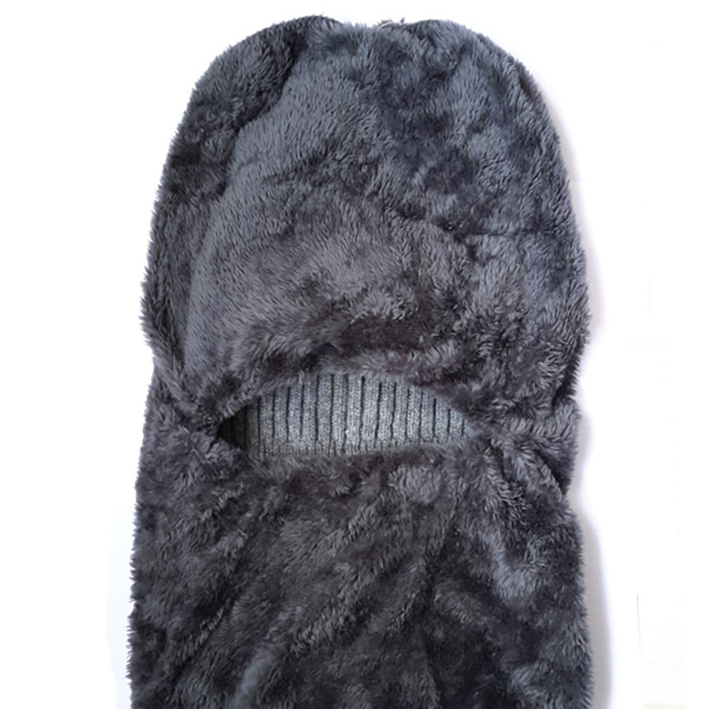 Winter warm all-in-one knitted hat 5