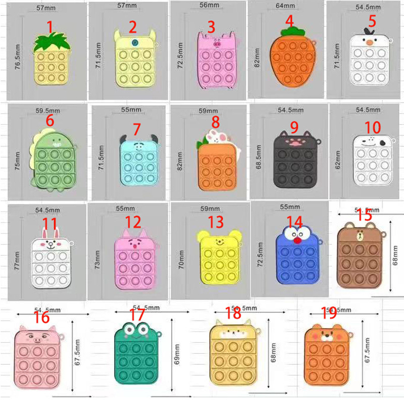 Silicone Squeeze KeyChain Toy for Adults Kids 9