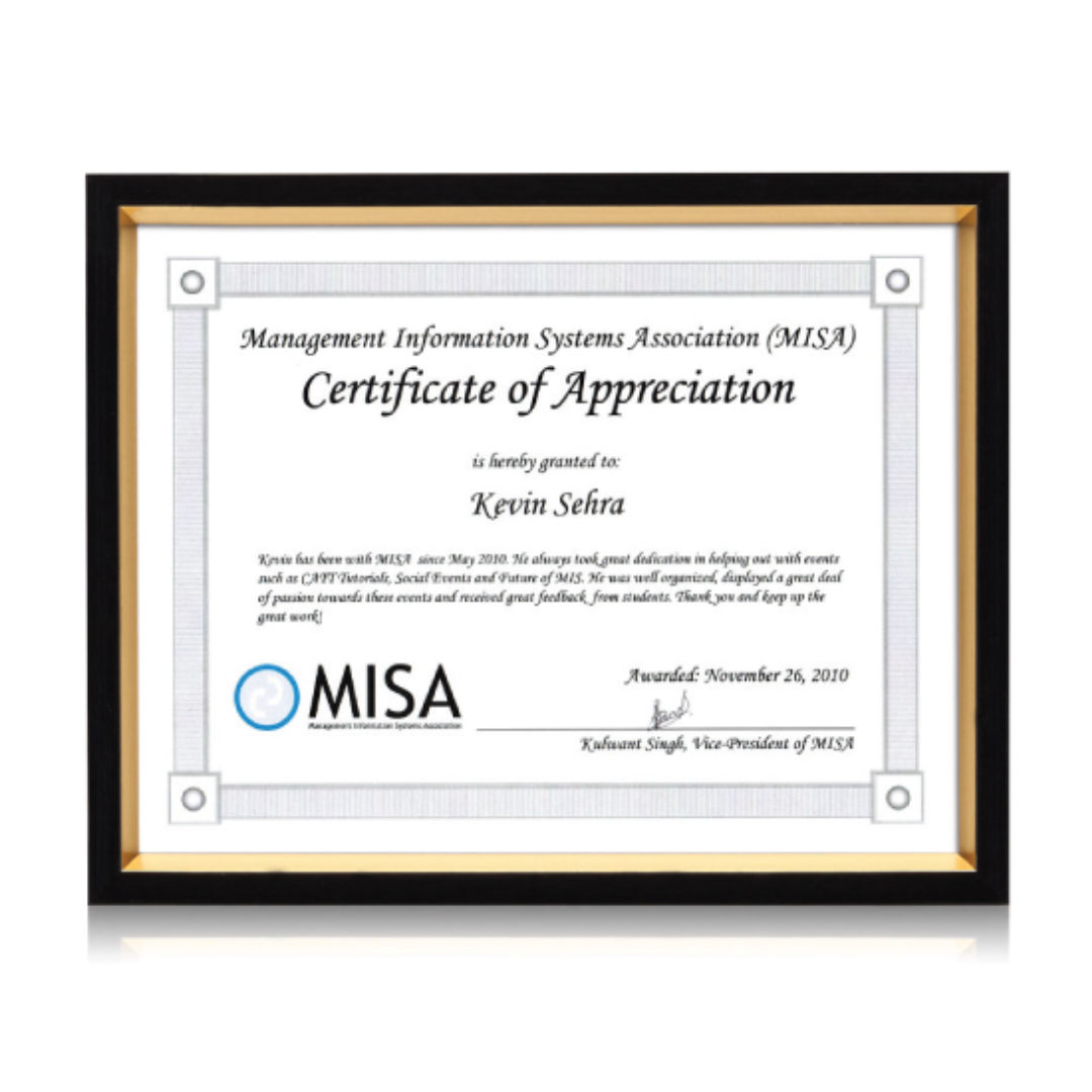 Gilda Certificate Frame