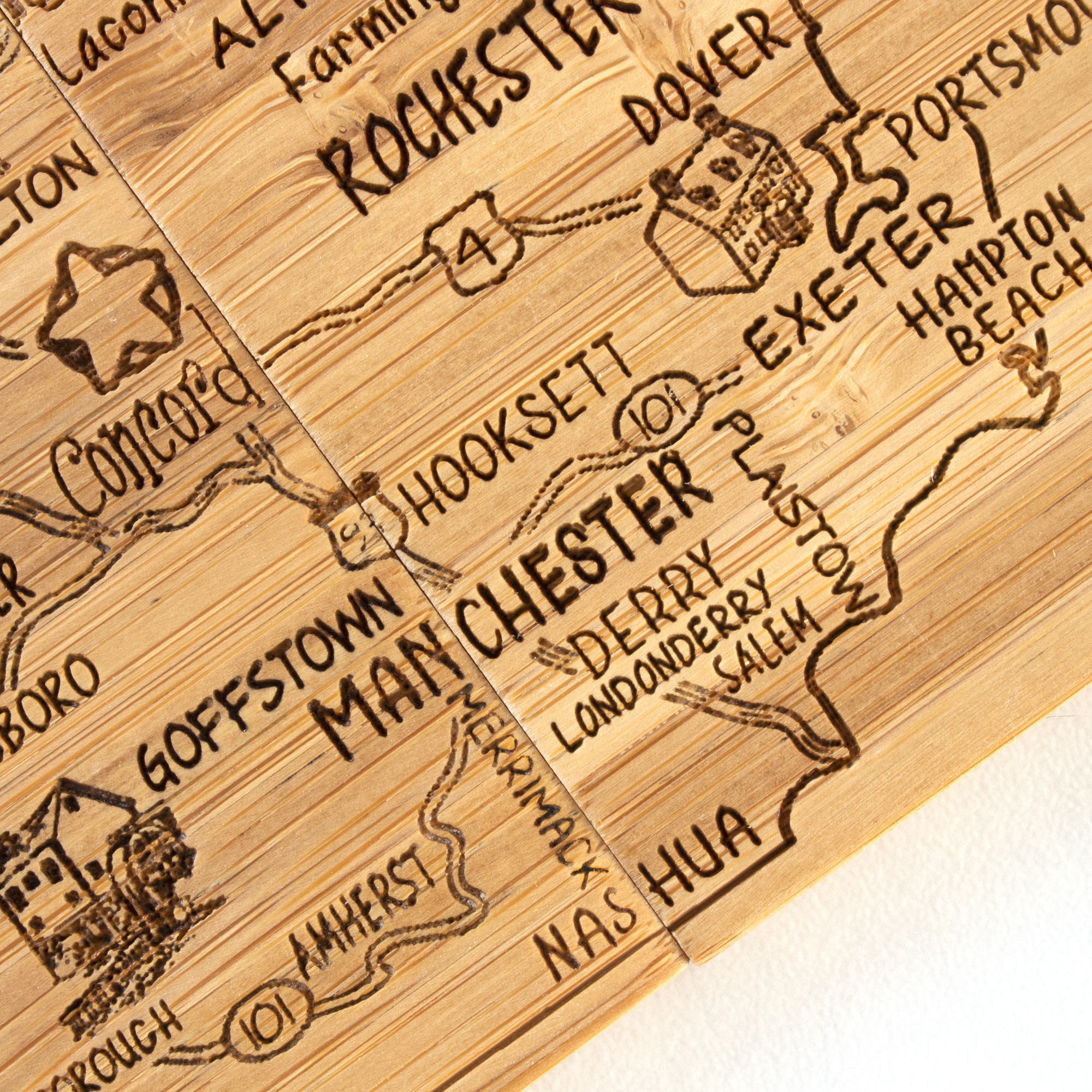 New Hampshire Puzzle Coaster Set 12
