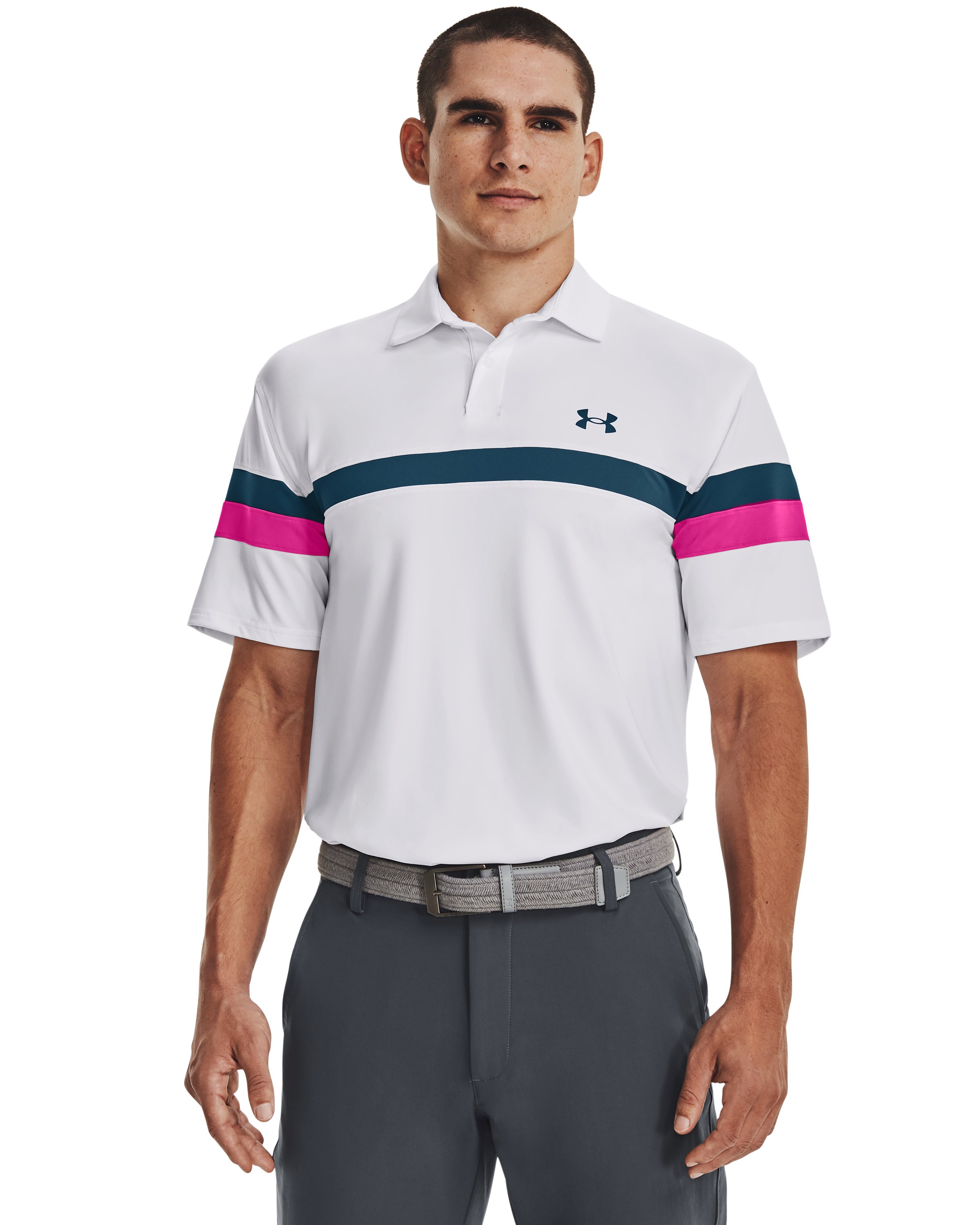 Men's UA Tee To Green Colorblock Polo 2