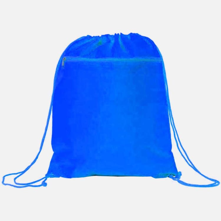 Nylon Drawstring Tote Bags - Royal Blue 2