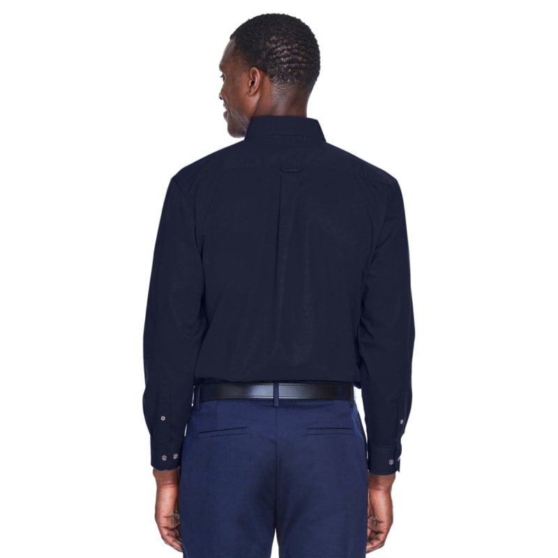 Harriton Men's Tall Easy Blend™ Long-Sleeve Twill Shirt With Stain-Release 23