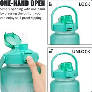 1 Gallon Plastic Water Bottle With Straw 3