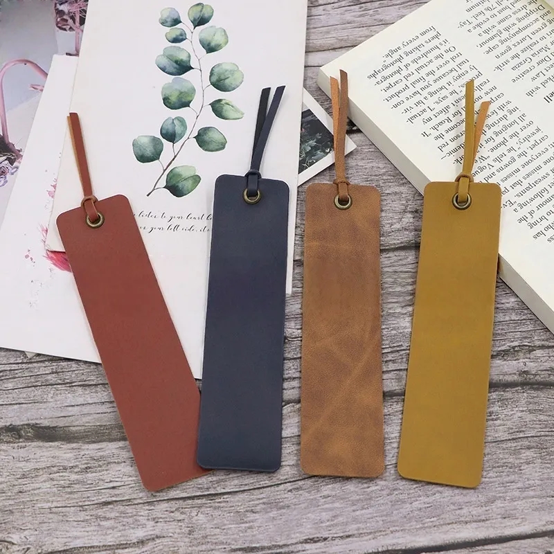 Wholesale Birth Flower Leather Bookmarks 5