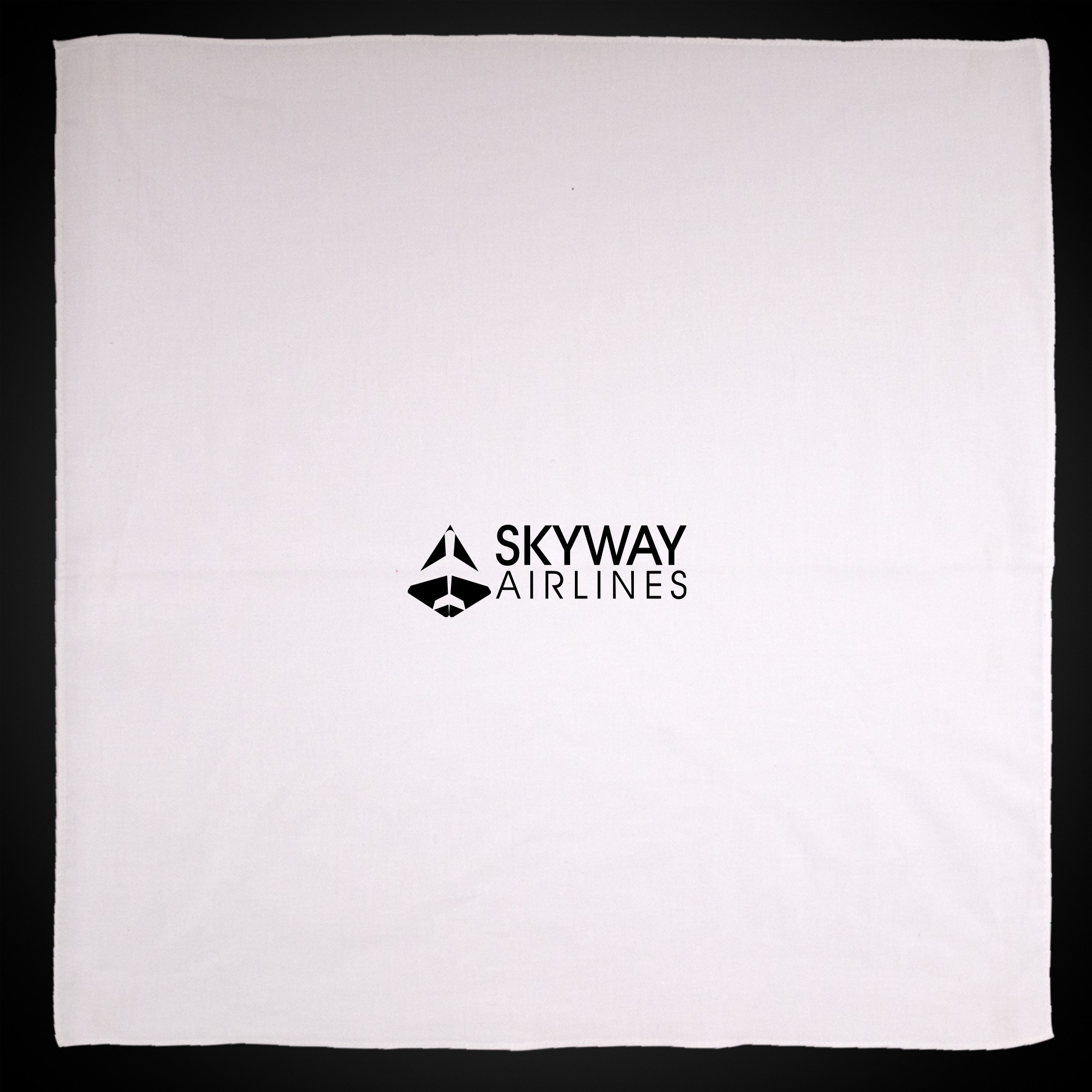 Solid White 22" x 22" Cotton Bandana 5