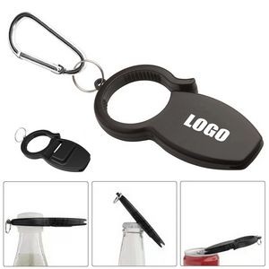 Stylish Tin Can Bottle Cap Opener With Carabiner 25