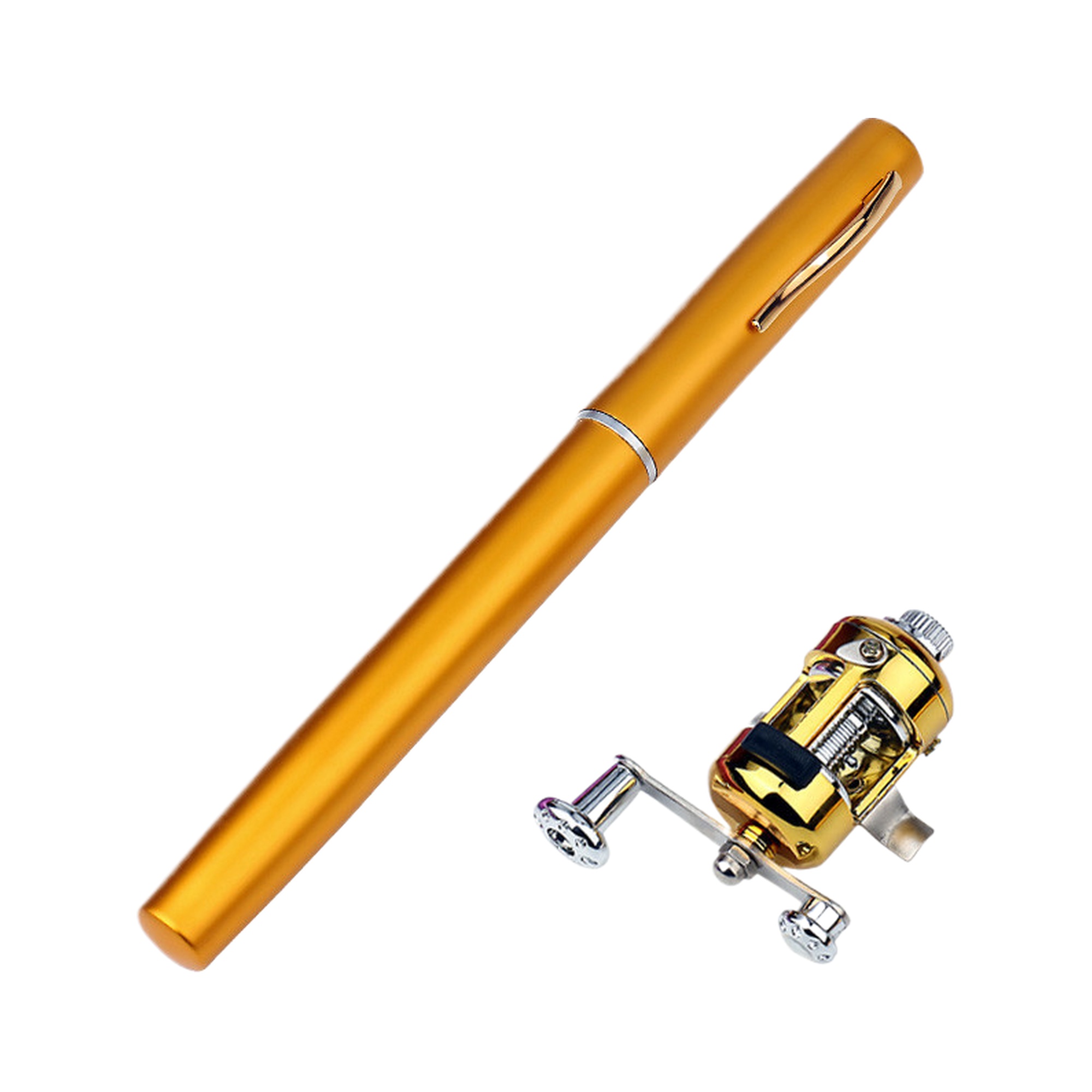 Aluminum Alloy Pen-Style Fishing Rod 1m Mini Portable Pocket Ice Raft Bridge Fishing Hard Action 2