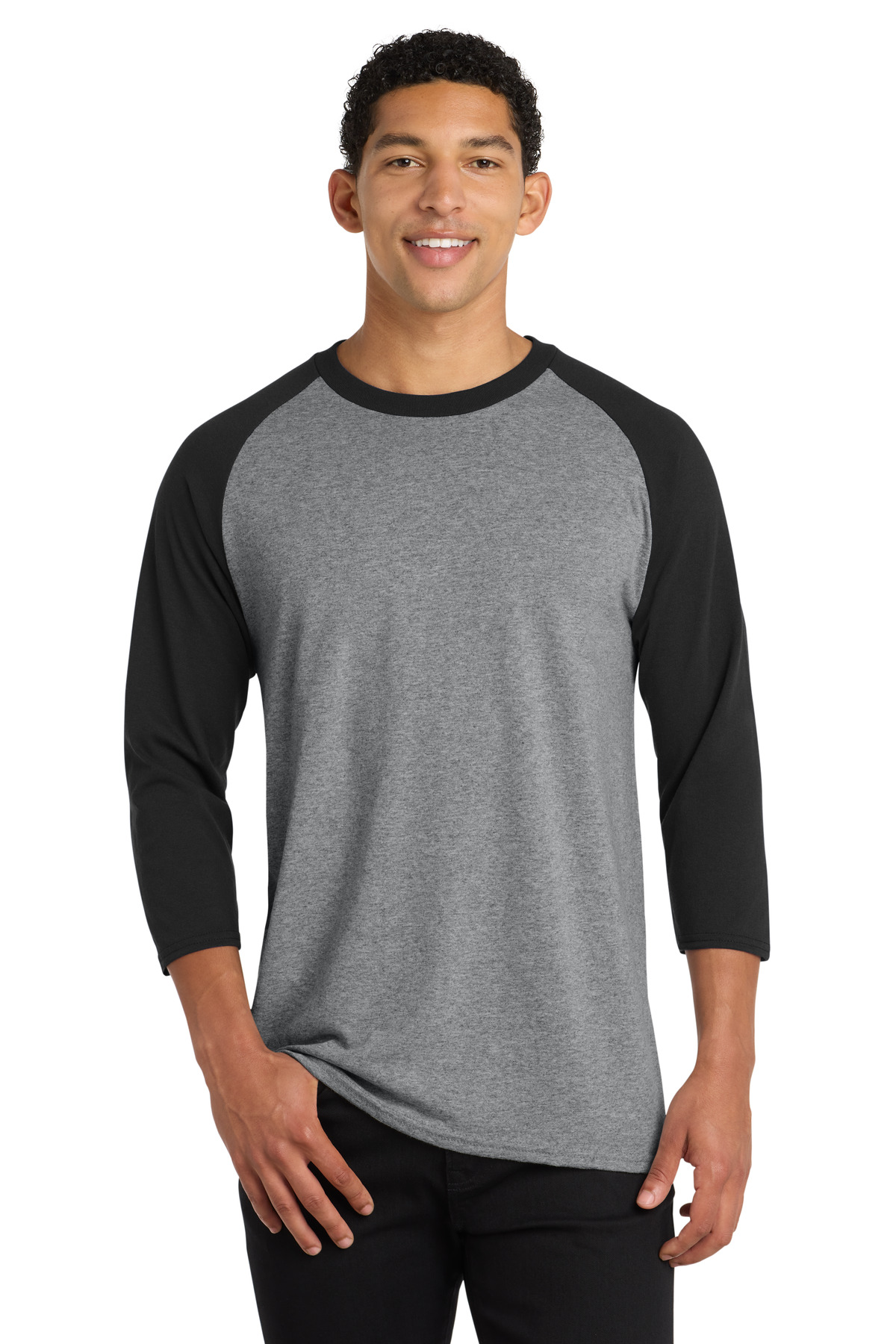 Port & Co Core Blend 3/4-Sleeve Raglan Tee. PC55RS 47