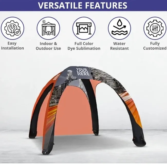10ft x 10ft Inflatable Dome Tent with Back Wall 1