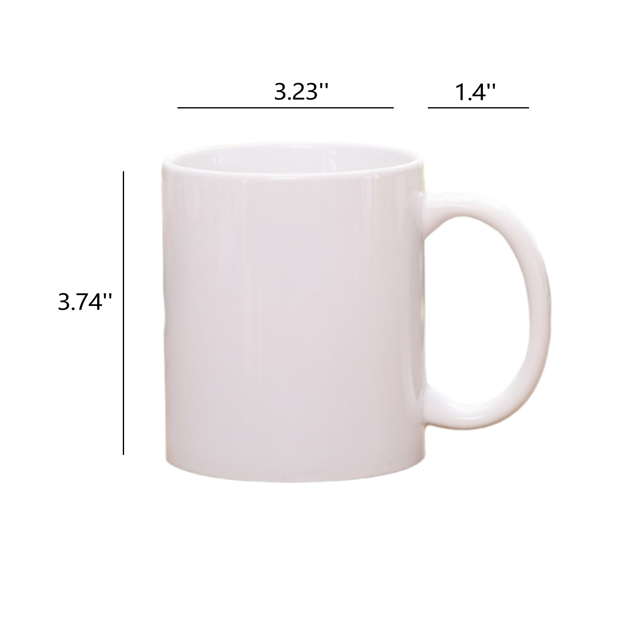Personalized White Ceramic Cup for Coffee 2