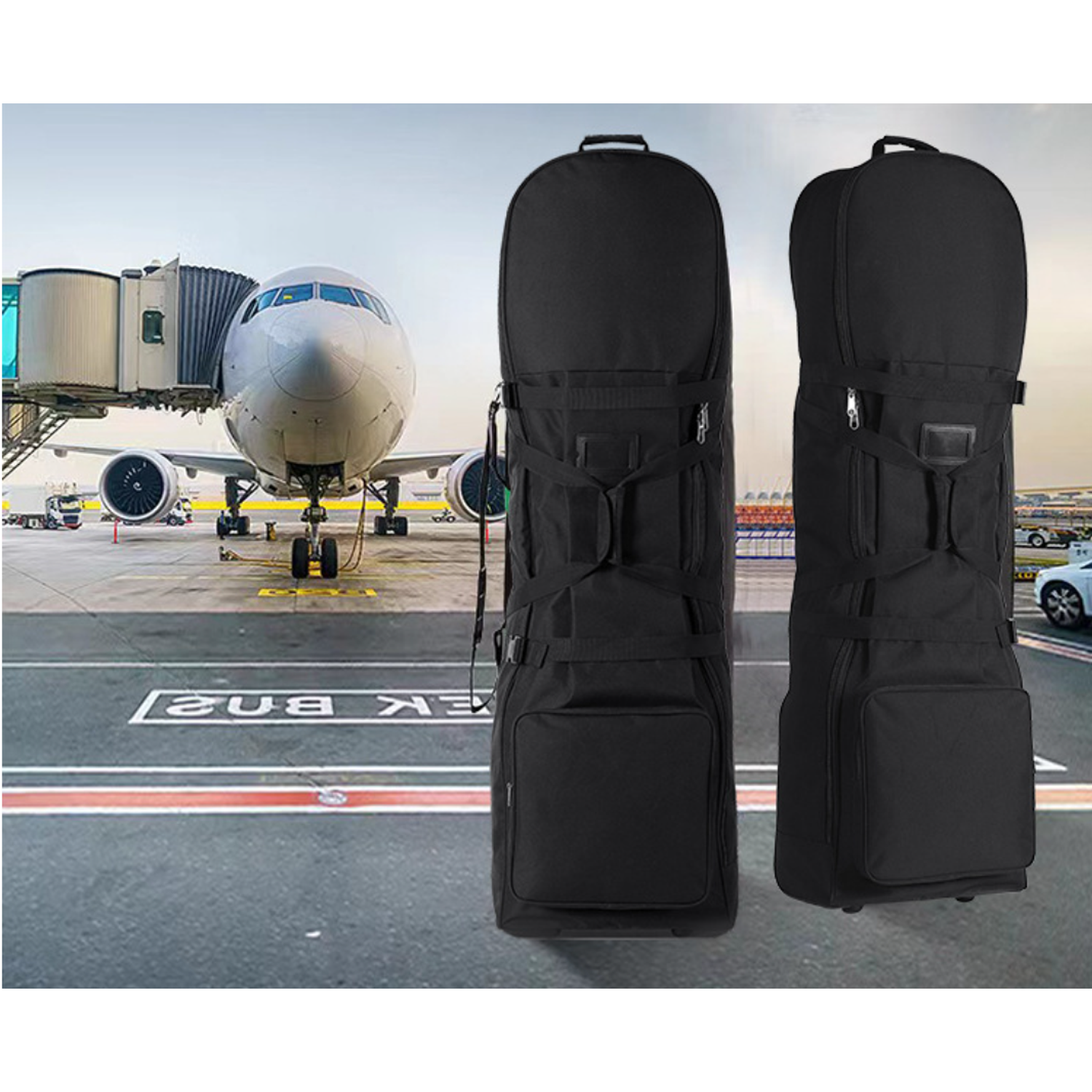 Soft Waterproof Golf Travel Bag With wheels 4