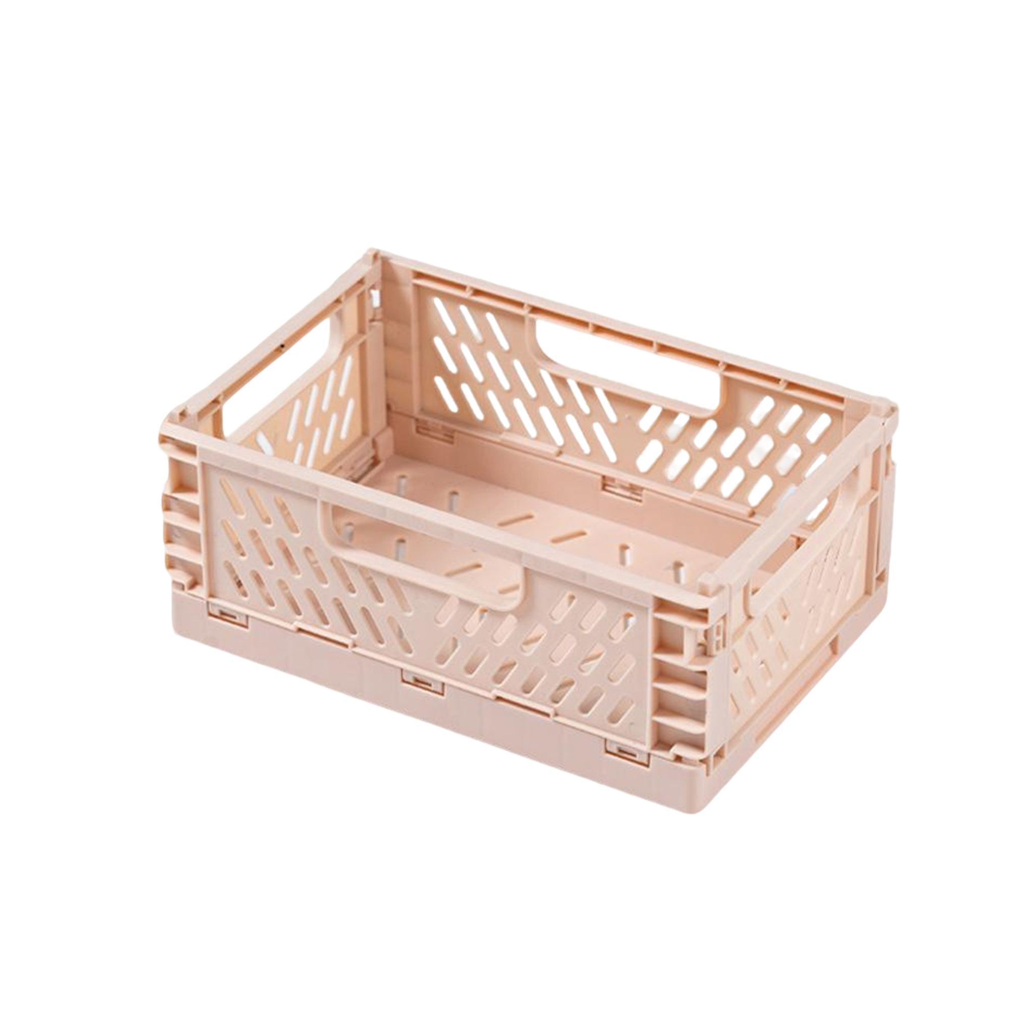 Mini Folding Storage Basket With Handle Polypropylene 6" 7