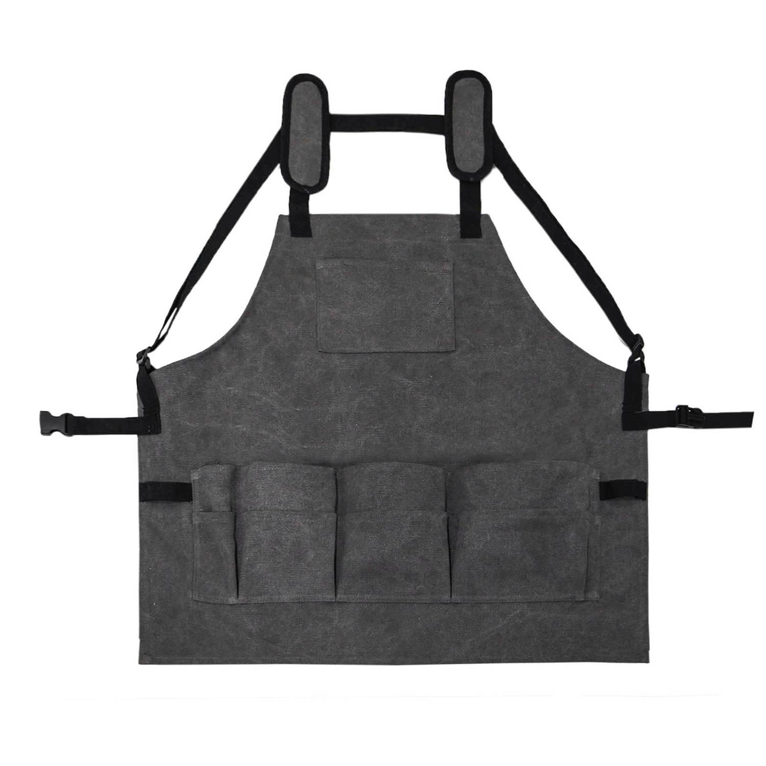 Multi-Pocket Canvas Tool Apron for Household Gardening 7
