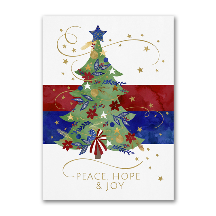 Hope For Patriotism Economy Holiday Card 1