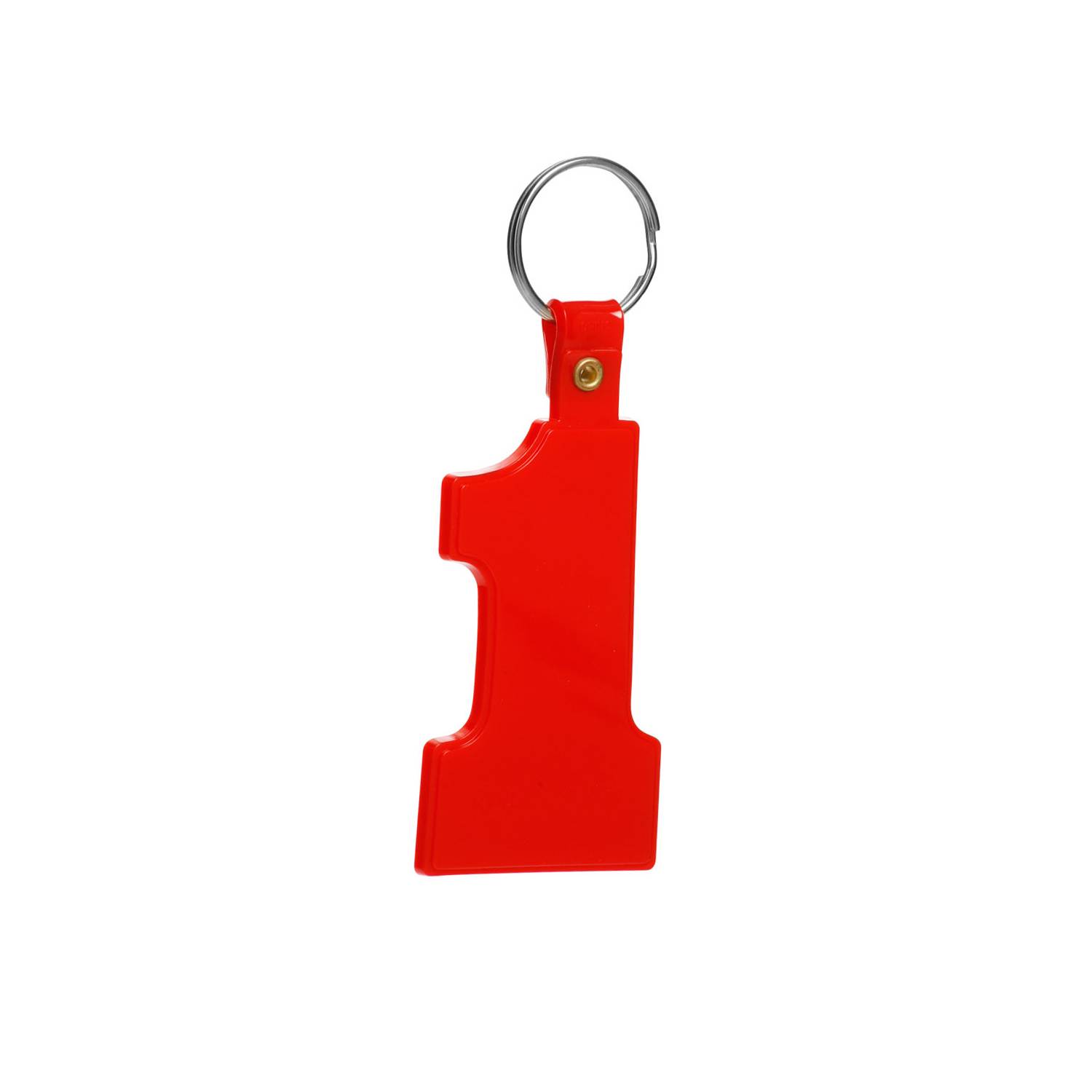 Number 1 Shaped Soft Plastic Keychain 6