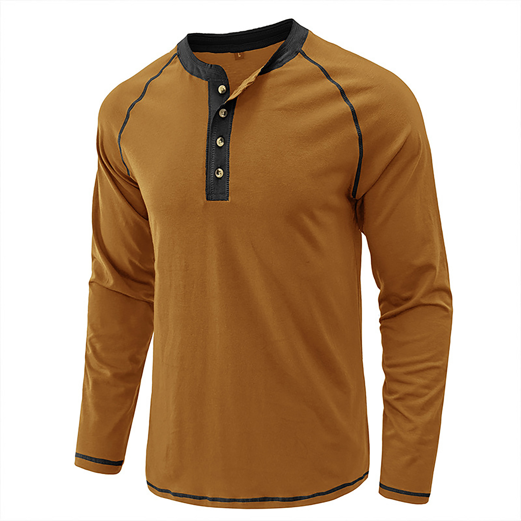 Men's Long Sleeve Henley Shirt 11