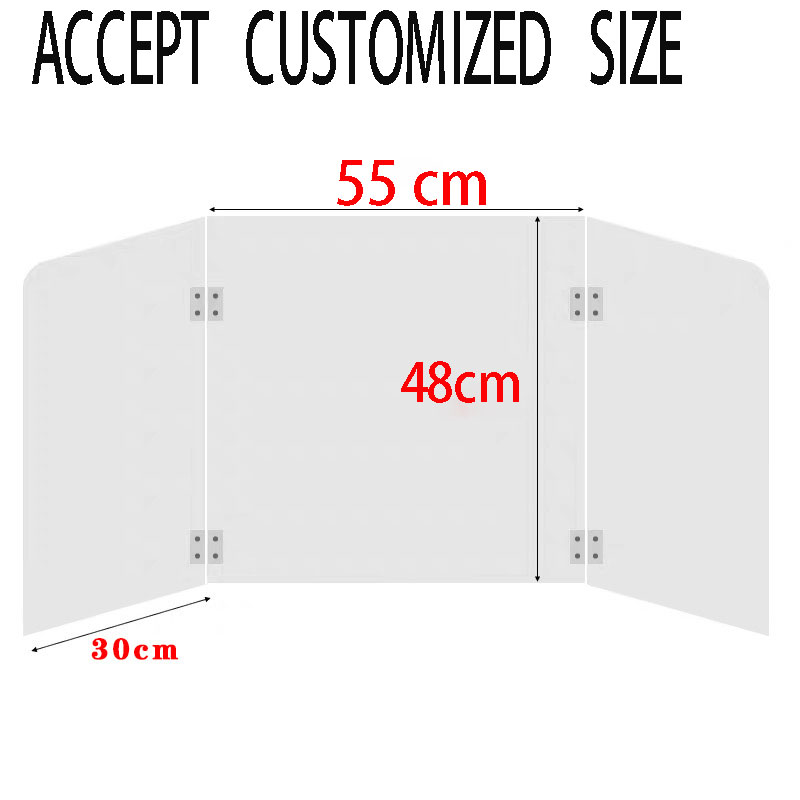 Clear Acrylic Protective Barrier/Shield for Counter and Desk---(18.72"x44.85") 3