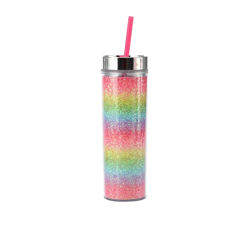 16OZ Double Plastic Straw Cup 2