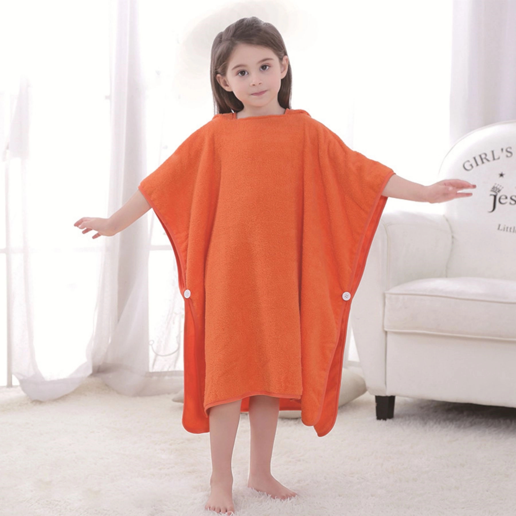 Kids Bath Pool Beach Towel Robe With Hood 5