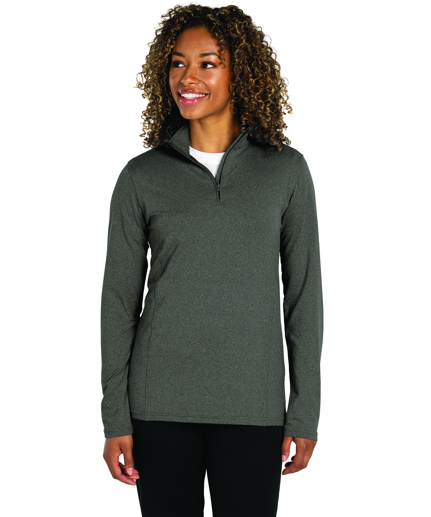 Women's Heathered Eco-Logic Stretch Quarter Zip