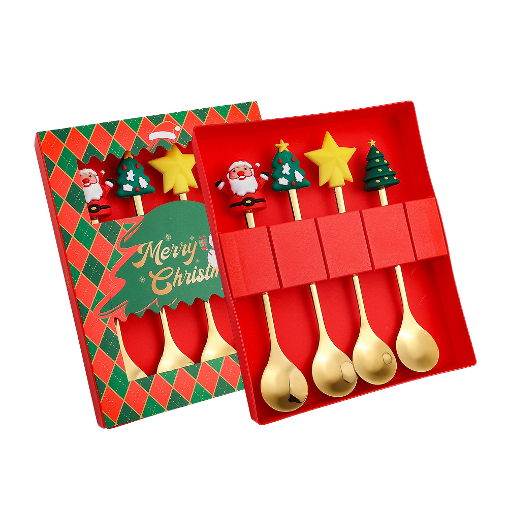 Christmas Stainless Steel Spoon And Forks Set 3