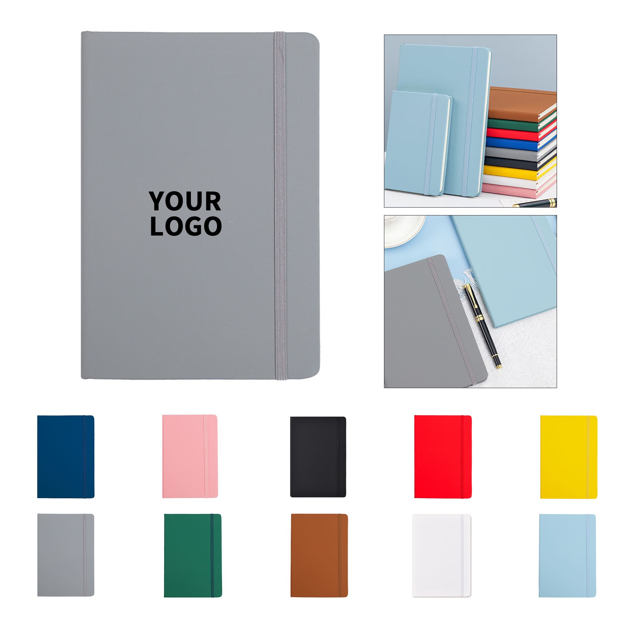 5" x 7" Soft Cover Journal Notebook With Elastic Band 11