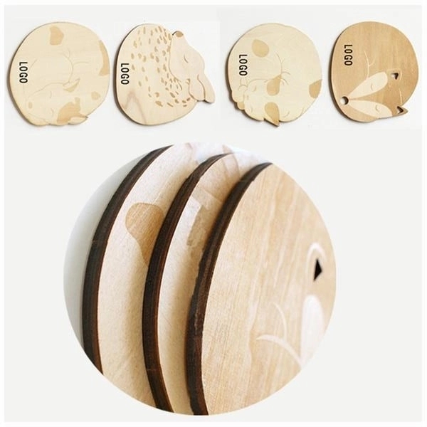 Cartoon Style Wooden Coasters 1