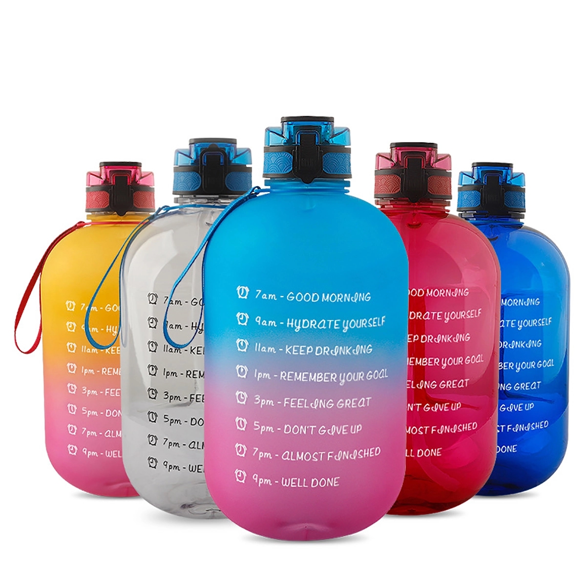 Motivational 1 Gallon Water Jug - with Straw & Time Marker 3