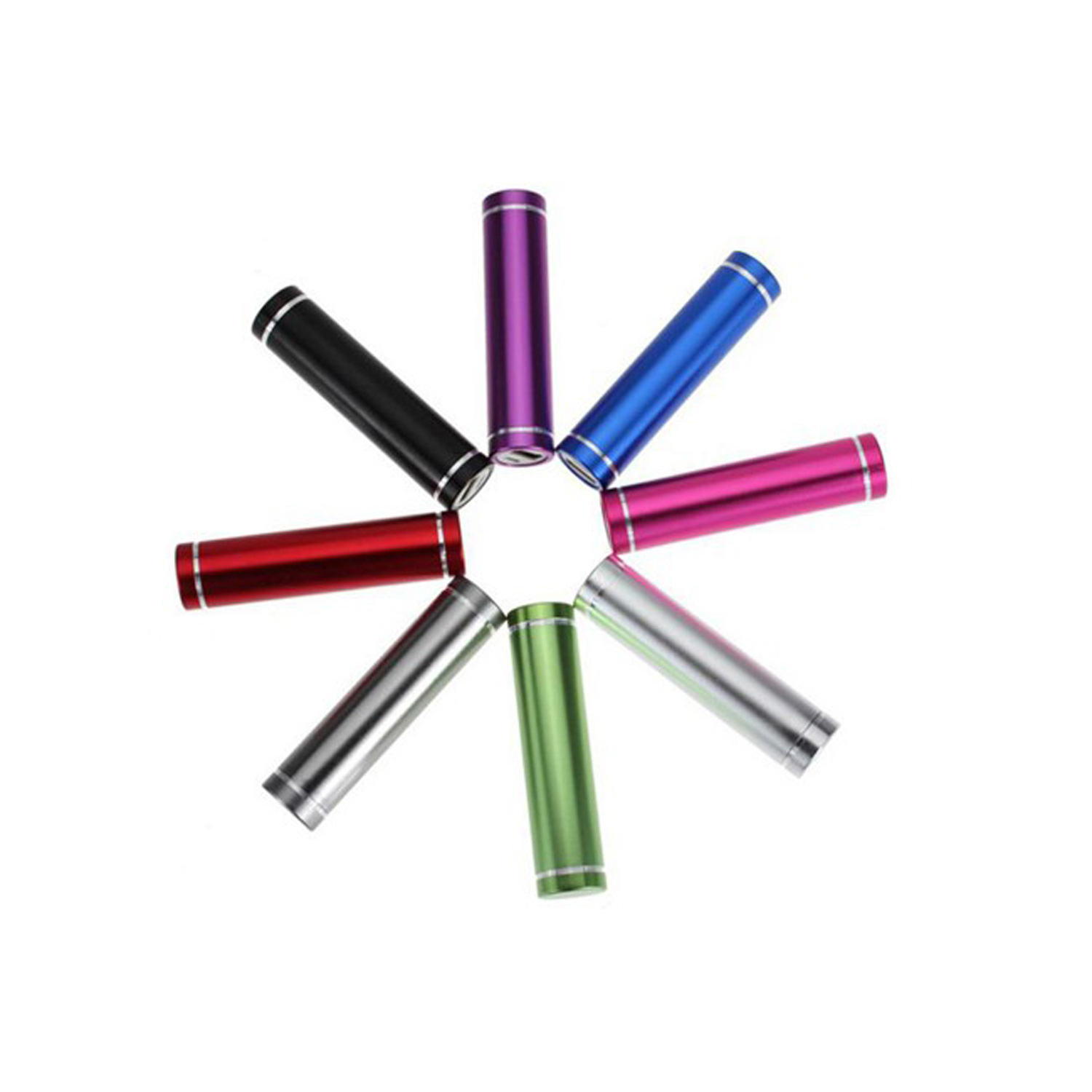 Anodized USA Decorated Aluminum Rockette 2200 mAh Power Bank with Cable 2